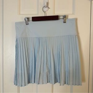 NWT Fabletics Hot Shot‎ Pleated Skirt Light Blue Skort Tennis Sporty Prep Large